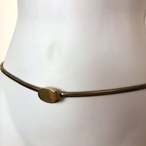 Vintage Golden Skinny Metal Stretchy Belt